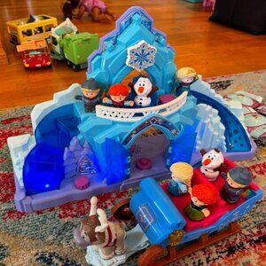 Fisher-Price Little People - Elsa’s Ice Palace + Kristoff's Sleigh + Figures